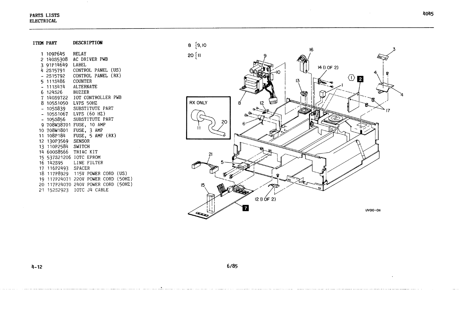 Xerox Printer 4045 Parts List and Service Manual-5